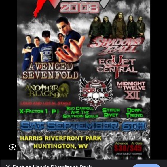 A7x Johnny Christ Guitar Pick and XFest VIP Festival Tee Huntington WV - Picture 7 of 12